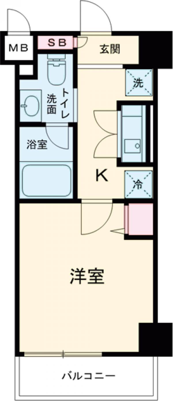 ハーモニーレジデンス品川ウエスト＃００２・403号室の間取り