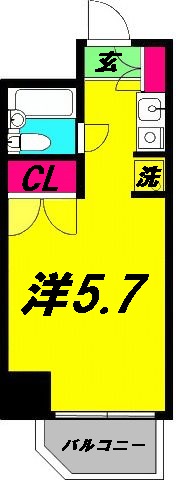 コスモ亀有Ⅴの間取り