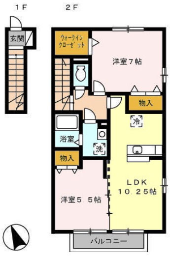 グランドソレーユ Bの間取り