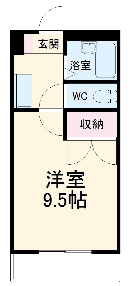 Pine Well駅前 A棟の間取り