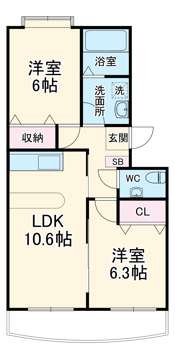 WEST COURT N棟の間取り