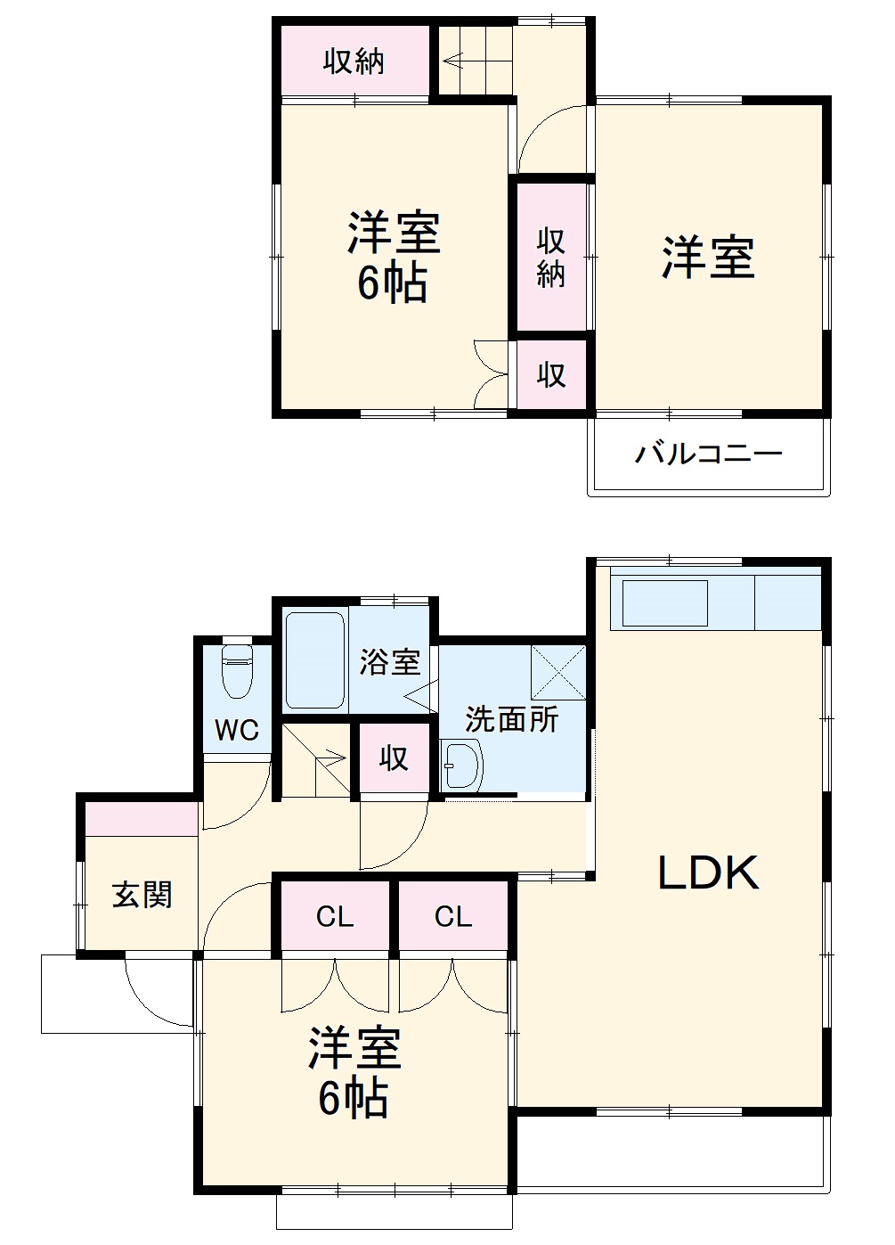 堀山下戸建の間取り