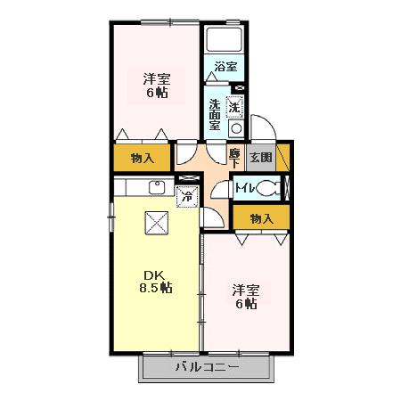 ベルコート Aの間取り