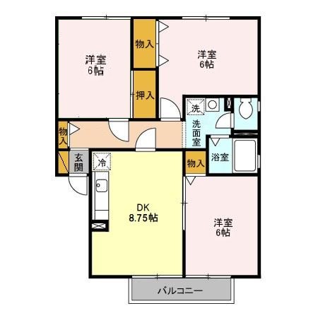 パストラル 壱番館の間取り
