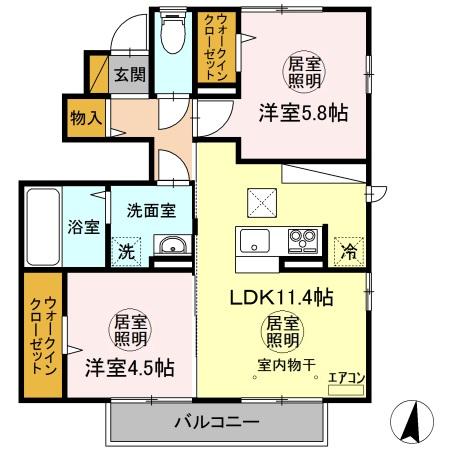 アジュール大成町の間取り