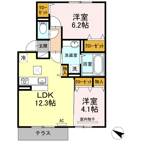 SレガシーN B棟の間取り