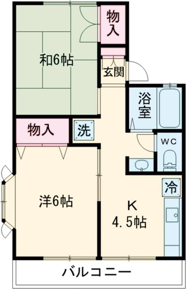 セジュール深大の間取り