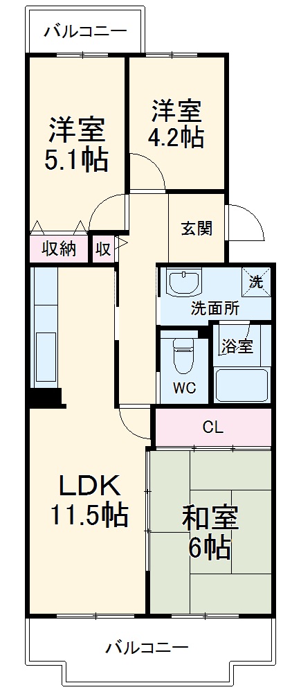 コーポレート与野本町の間取り