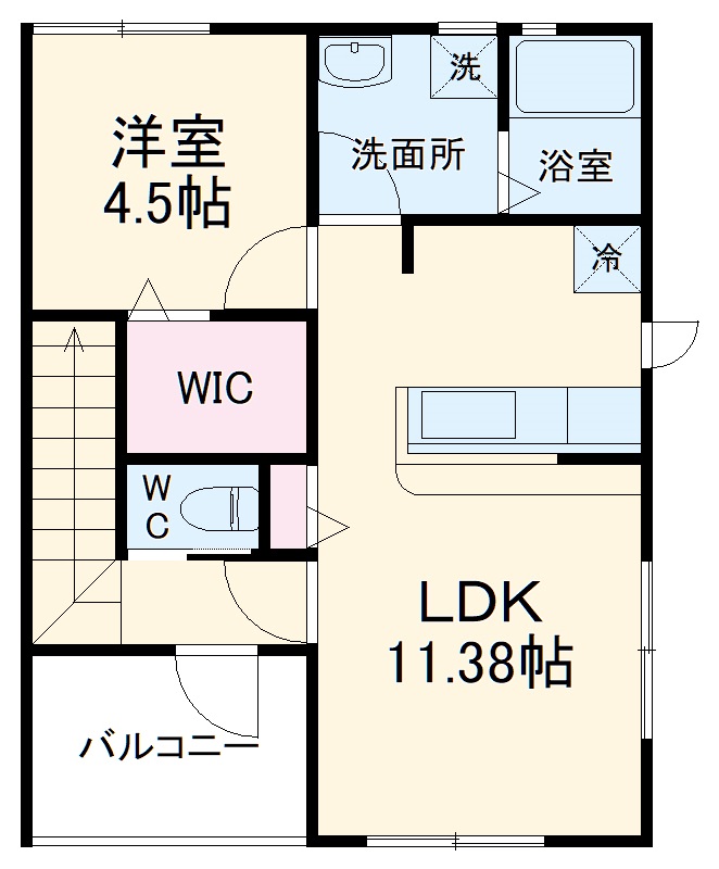 リーブルファイン八丁目1号棟の間取り