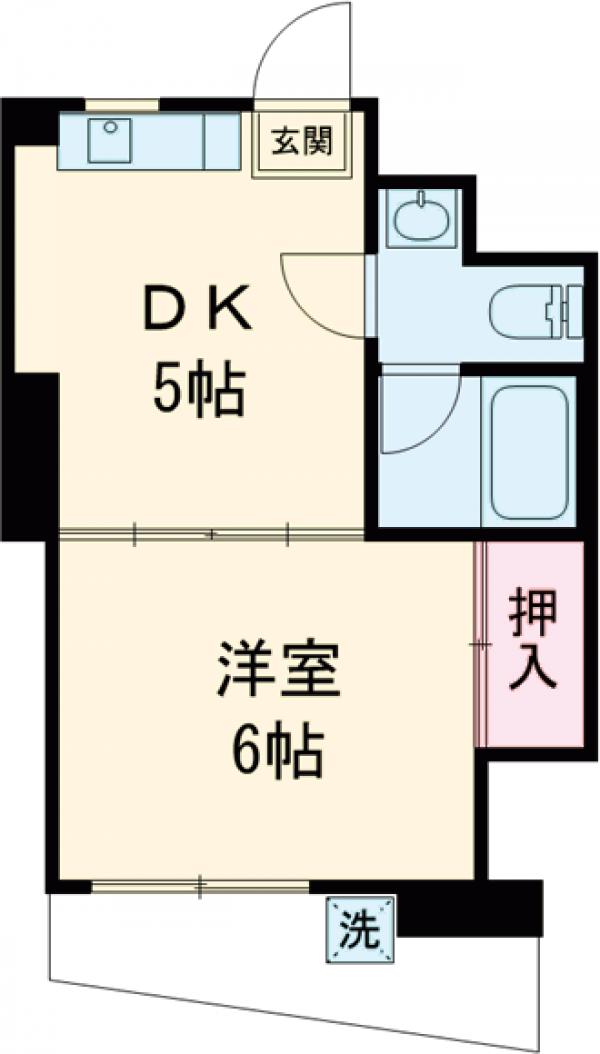 第二ジュネス倉田・502号室の間取り