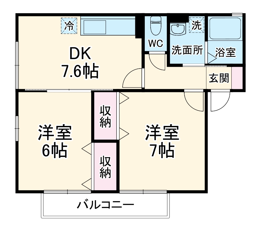 クレールAの間取り