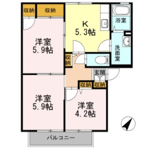 エクセル岸の間取り