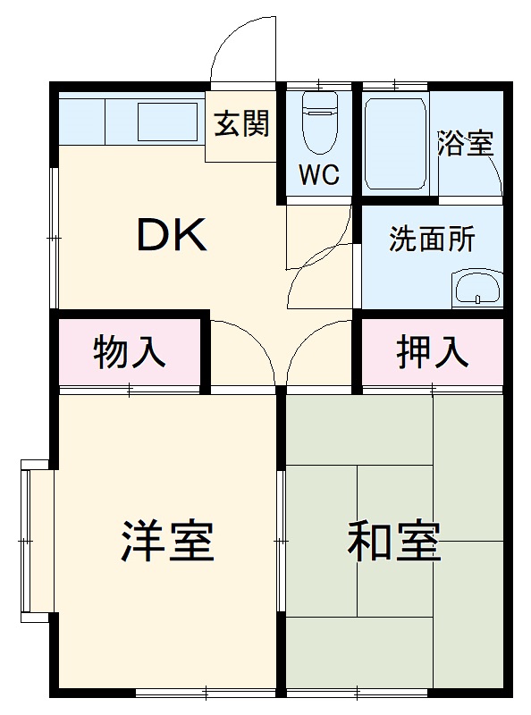 グリーンハイツAの間取り