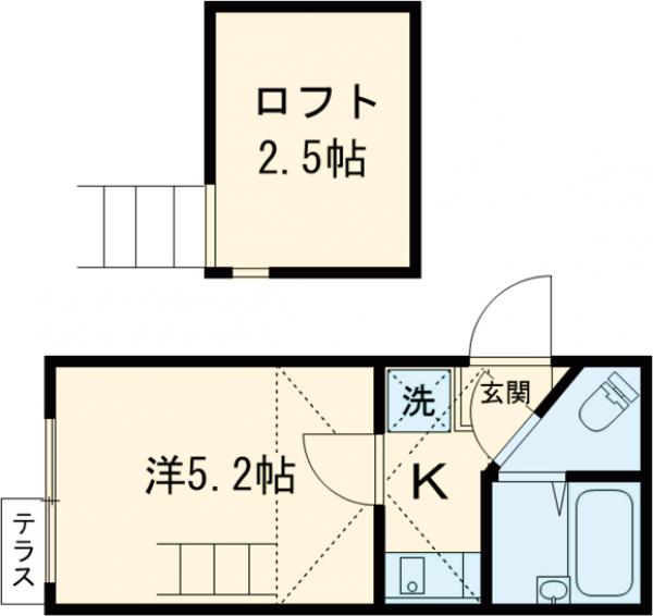 堀切の完工年月(2010年1月)築の賃貸アパートの間取り