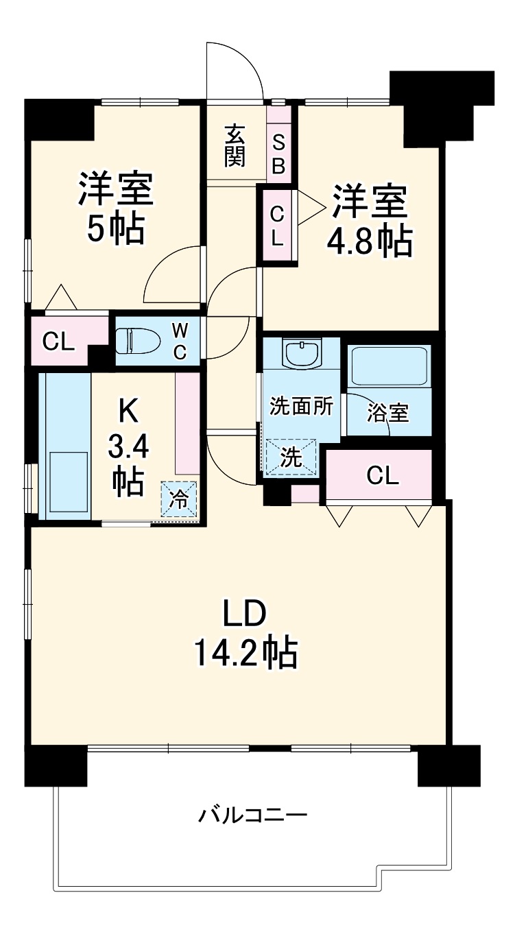 パルコート浦安ベルジュールの間取り