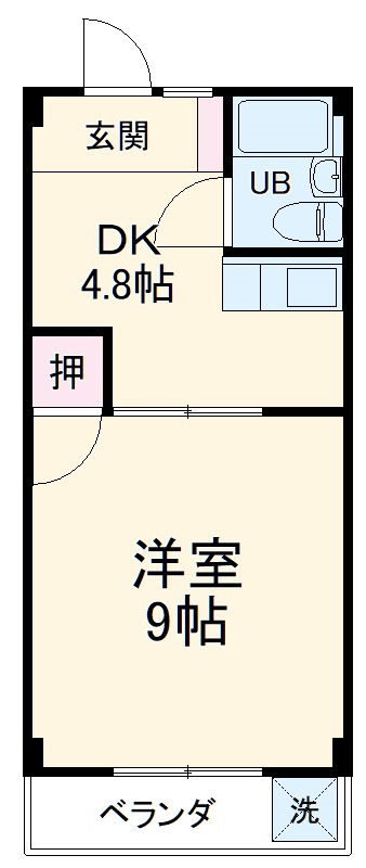 ＡＱＵＡ　ＳＴＡＧＥみなと・402号室の間取り