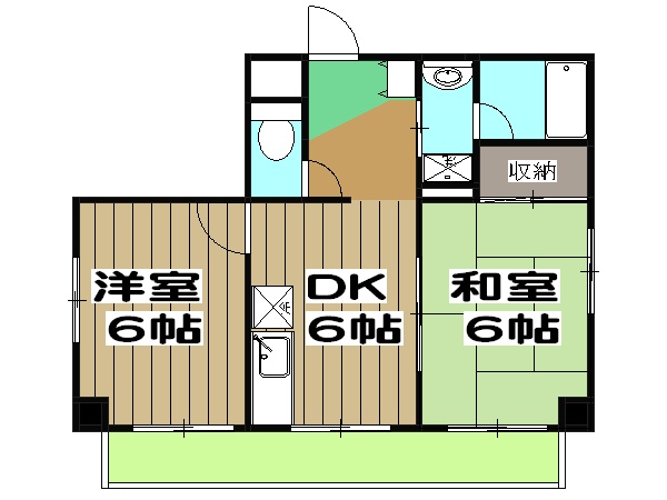 タウンコーポくつかけの間取り