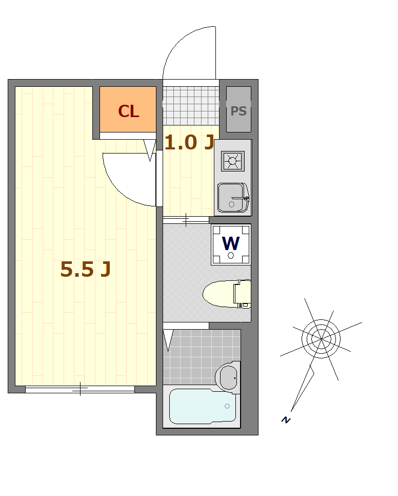 エスポワール綾瀬壱番館の間取り