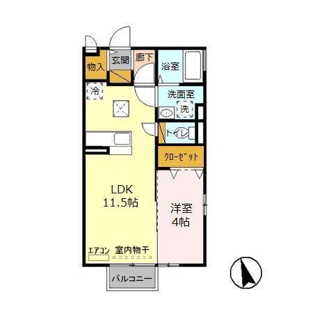 エミグランドハイム Aの間取り