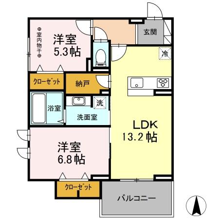 堀切の完工年月(2021年12月)築の賃貸アパートの間取り