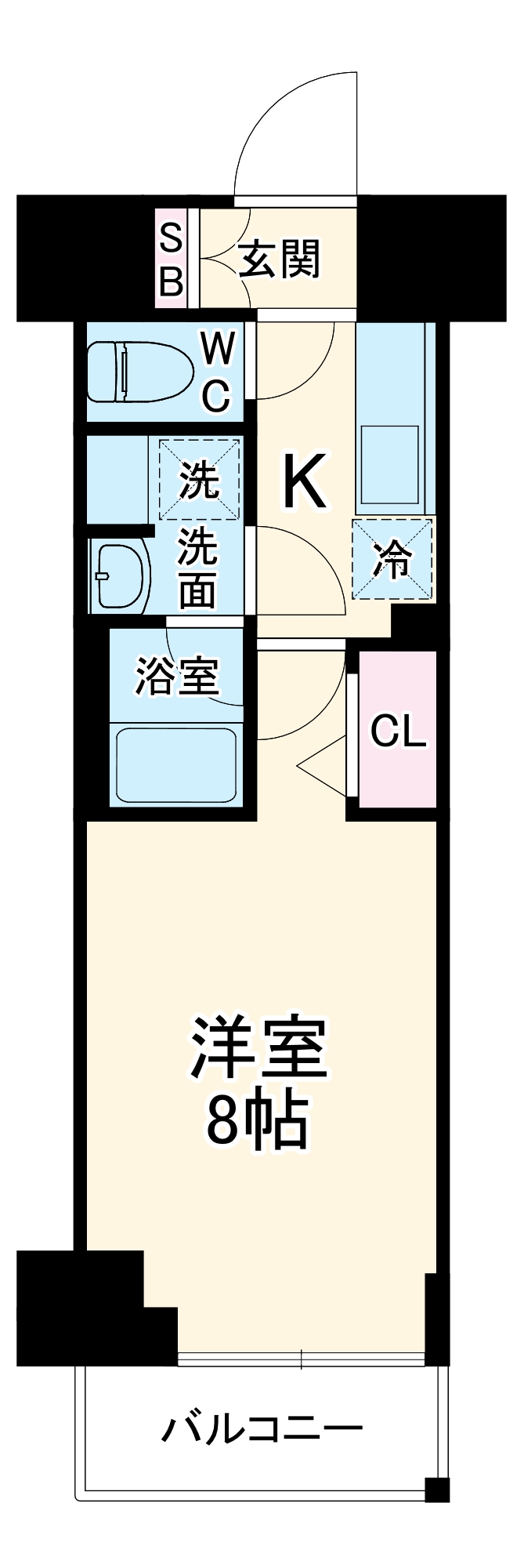203号室の間取り
