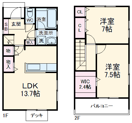 吉岡町大久保戸建の間取り