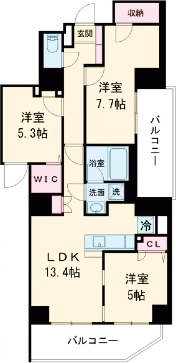 パークキューブ上野桜木の間取り