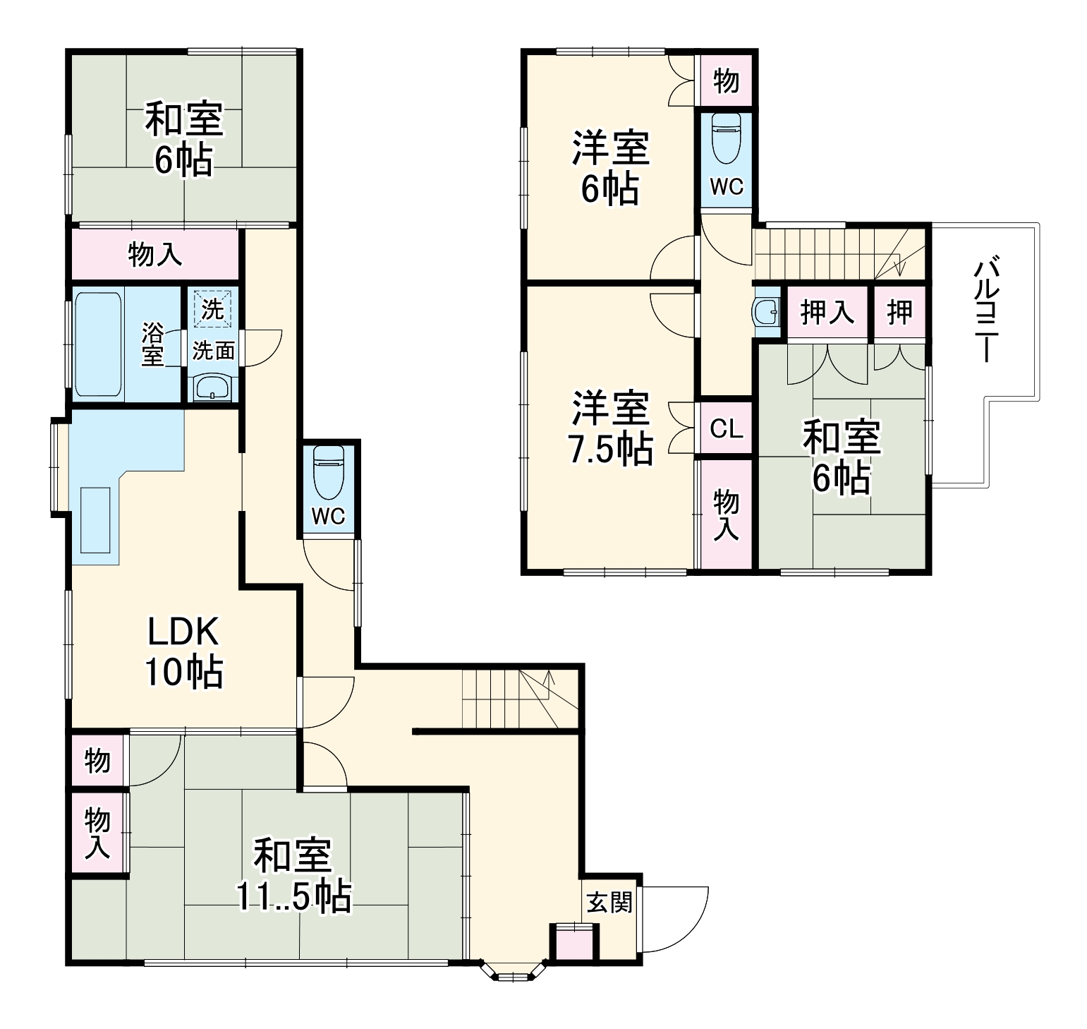 三ケ島貸家の間取り