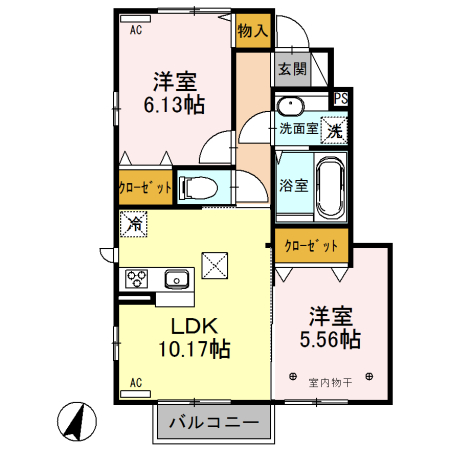 ラルーチェⅡの間取り