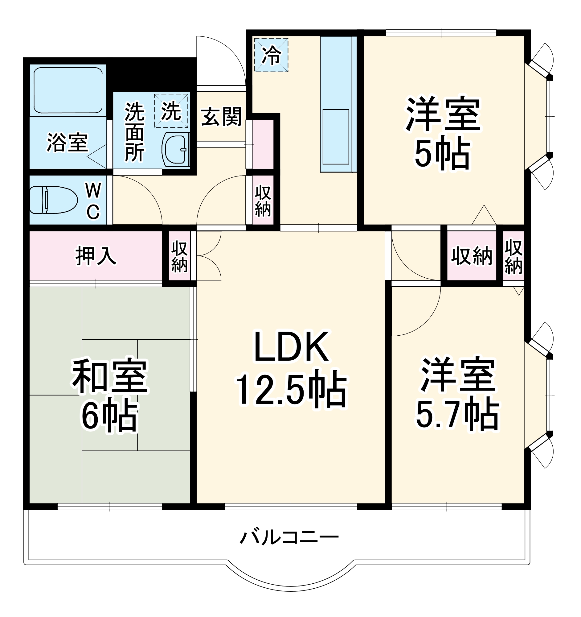 ディアコート市川の間取り