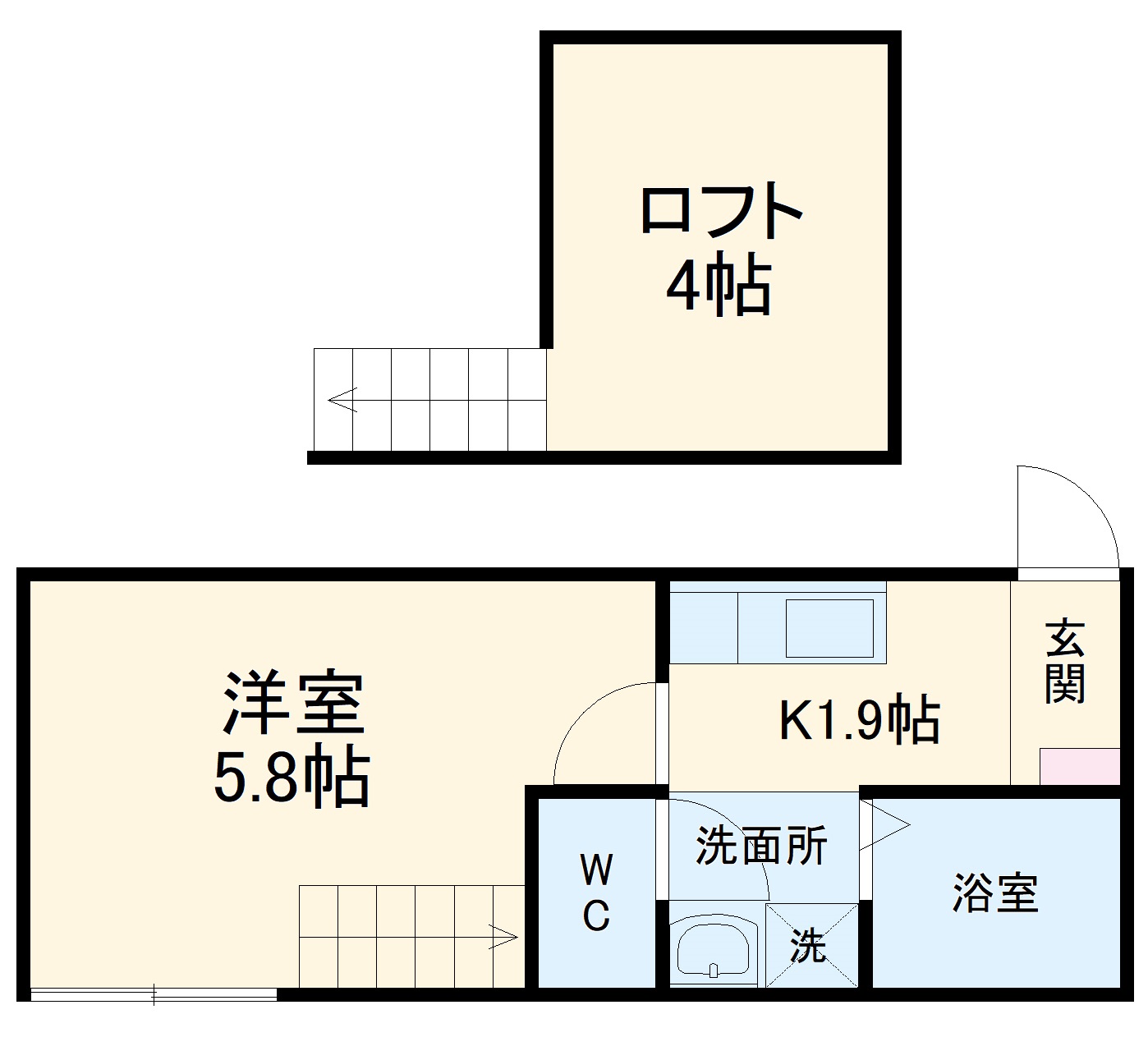 南矢名の完工年月(2021年3月)築の賃貸アパートの間取り