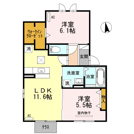 セジュール 三ツ池 B棟の間取り