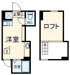 プライムテラス川崎戸手・206号室の間取り