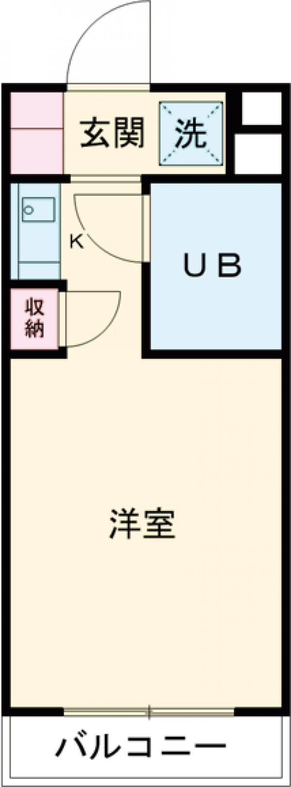 北千束の完工年月(1990年7月)築の賃貸マンションの間取り