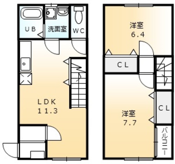 WOOD BELLの間取り