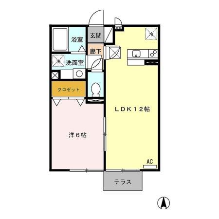 セントスクエアー Aの間取り