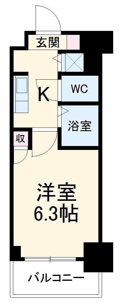 ライジングコート瑞穂通の間取り