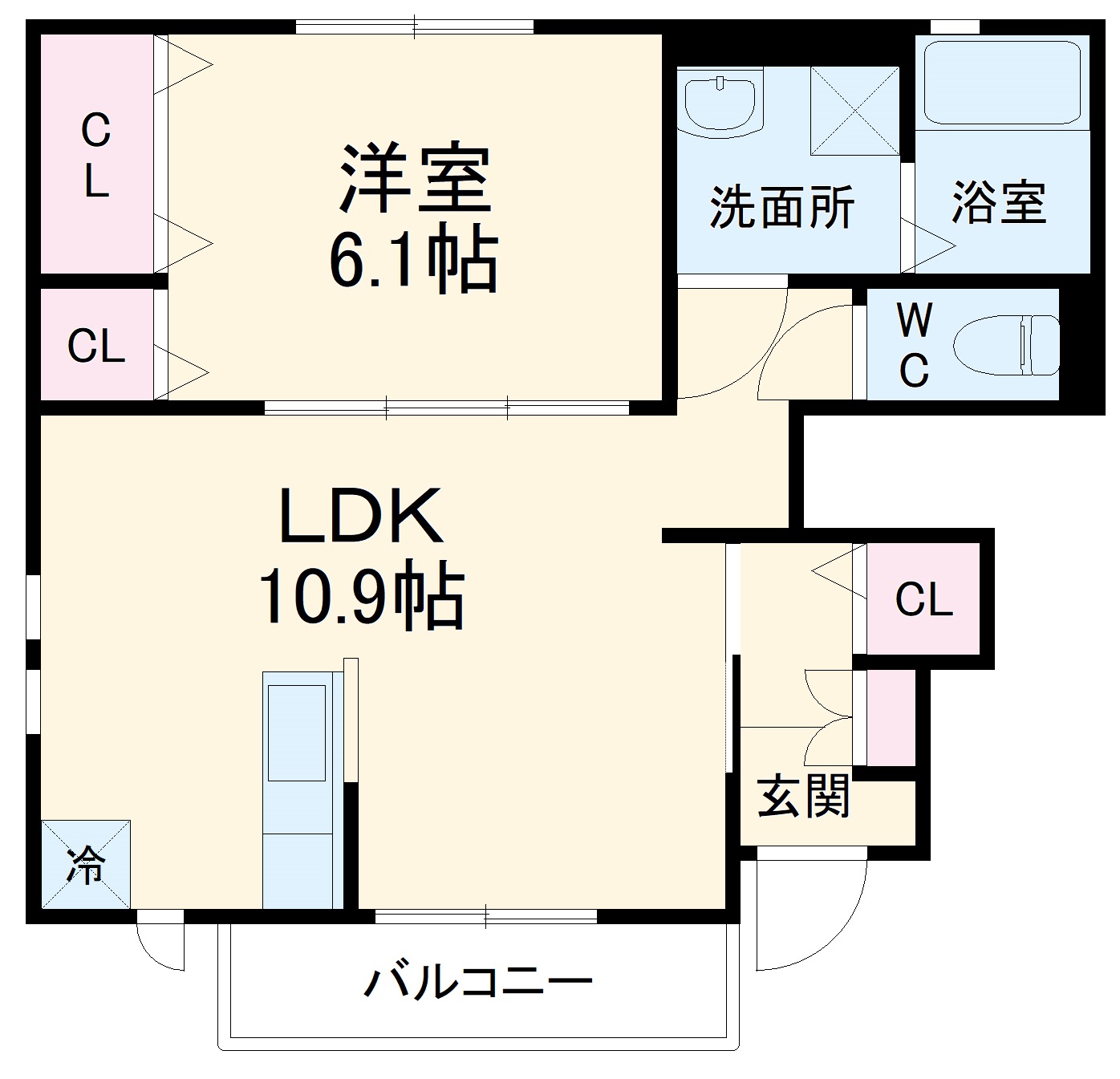 クレールEMの間取り