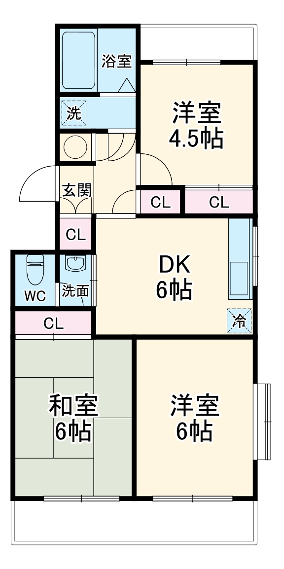所沢メゾン1号館の間取り