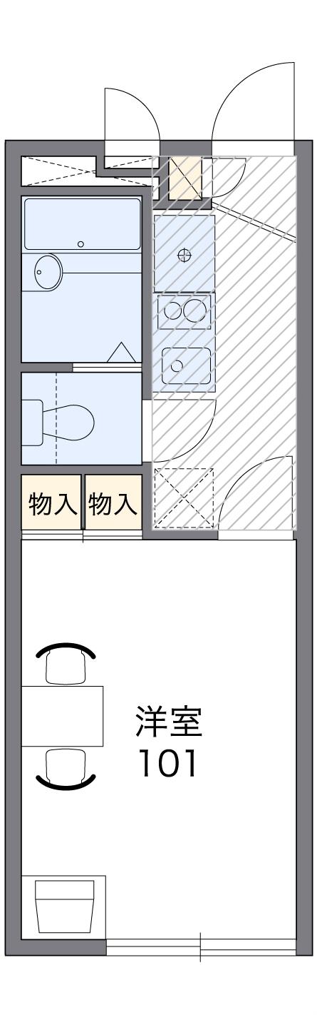 レオパレスパラディーゾの間取り