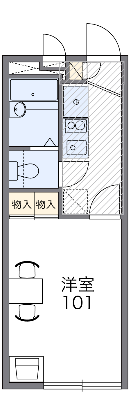 レオパレスパークサイドの間取り