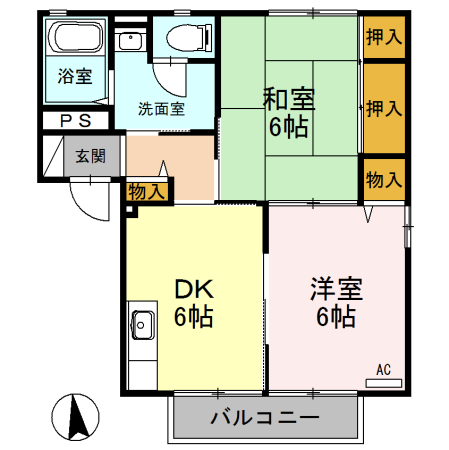 スカイハイツ Aの間取り