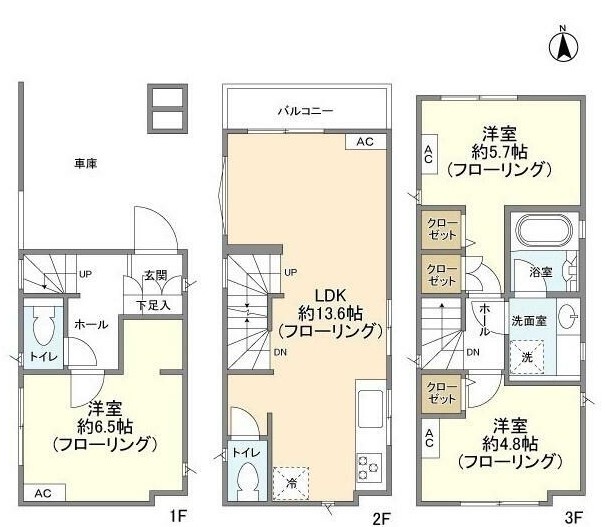 Ｋｏｌｅｔ墨田立花＃０２・1号室の間取り