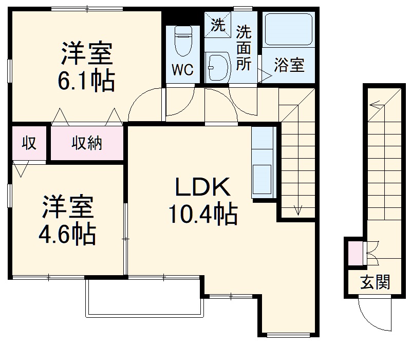 アジュールBの間取り