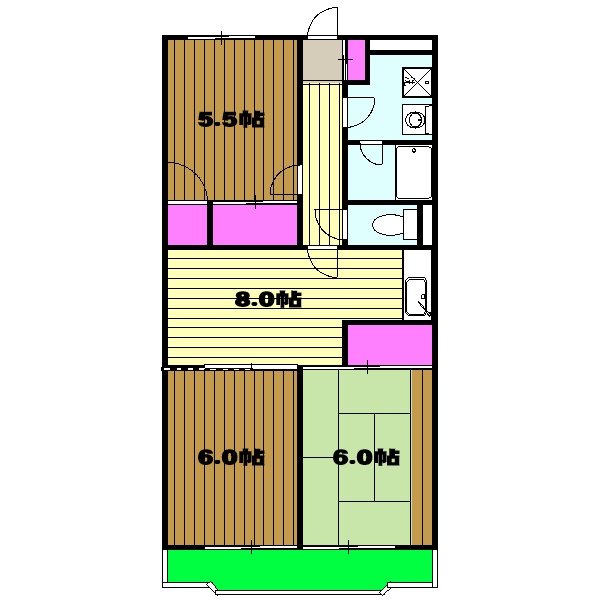 サンライズマンションの間取り