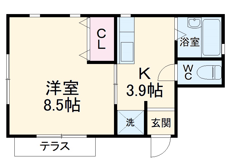 アイビーハウス・202号室の間取り