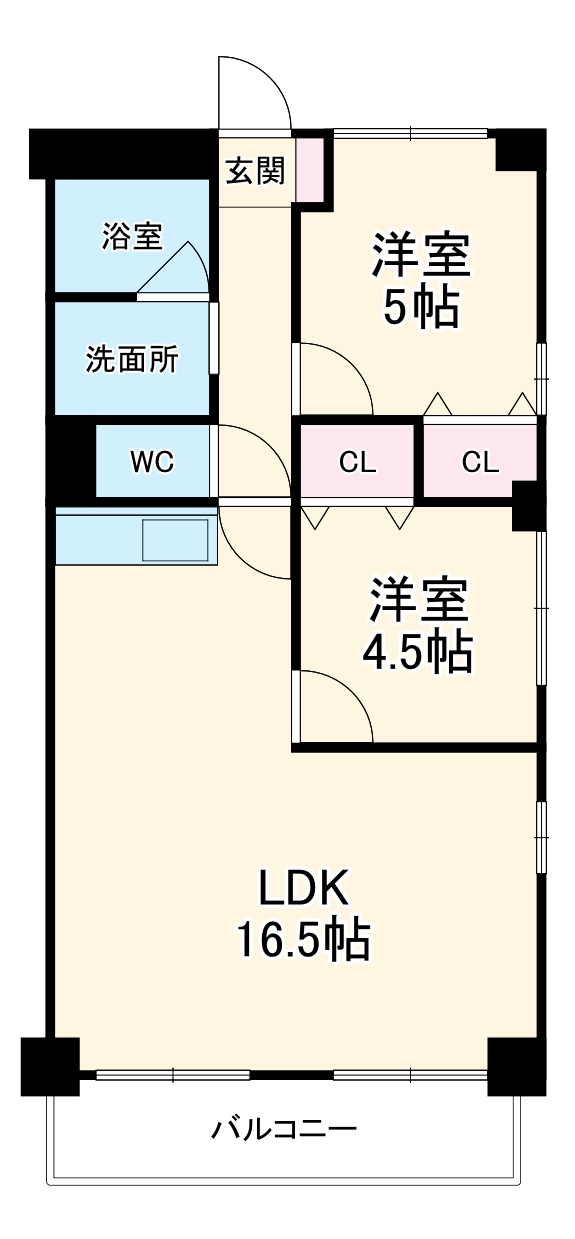 クロックタワー植田の間取り