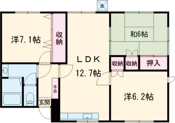 メビウス旭が丘の間取り