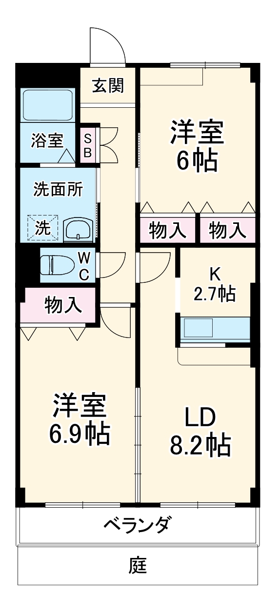 プランドール鎌倉台Ⅱの間取り