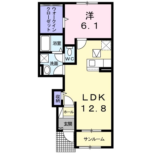 プロムナードKⅡの間取り
